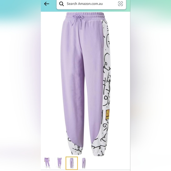 PUMA Womens Britto X Graphic Sweatpants Casual Comfort Technology - Purple - - Picture 2 of 13